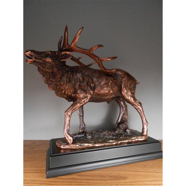 Marian Imports Marian Imports F53141 Large Elk Bronze Plated Resin Sculpture 53141